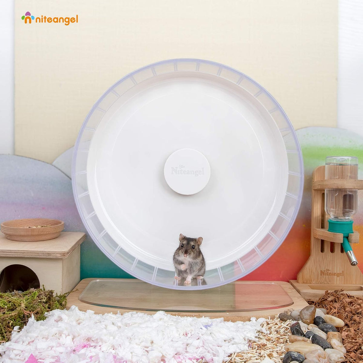 Niteangel Super-Silent Hamster Exercise Wheels: - Quiet Spinner Hamster Running Wheels with