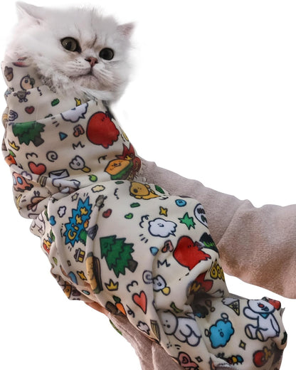 27.6" Cat Grooming Wrap Cat Wrap for Cutting Nails Cat Restraint for Nail Clipping Cat Swaddle Wrap