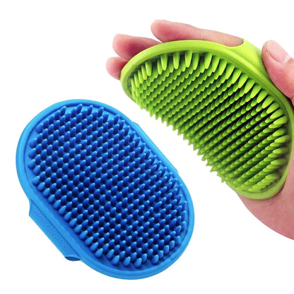 Dog Grooming Brush, Lilpep Pet Shampoo Bath Brush Soothing Massage Rubber Comb with Adjustable Ring