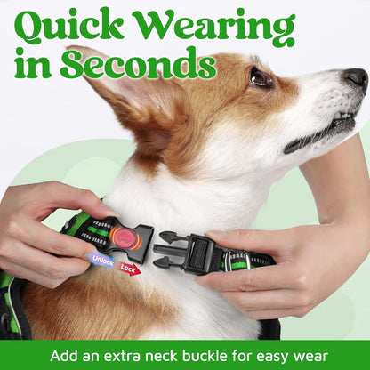 rabbitgoo Dog Harness for Large Dogs, No Pull Pet Vest with 3 Buckles, Adjustable Soft Padded Pet