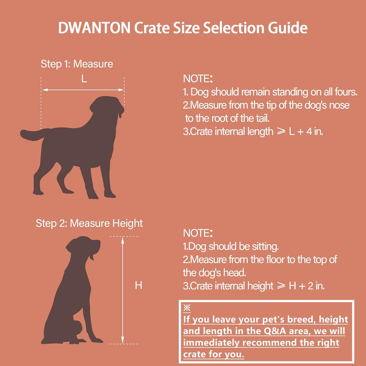 DWANTON Dog Crate Furniture with Cushion, Wooden Kennel Table with Double Doors, Indoor Dog House