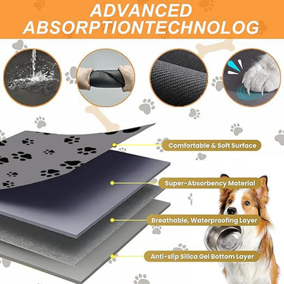 18×30in Pet Feeding Mat Dog Cat Food Mat for Floors Waterproof Food and Water Bowl Mats for Indoor