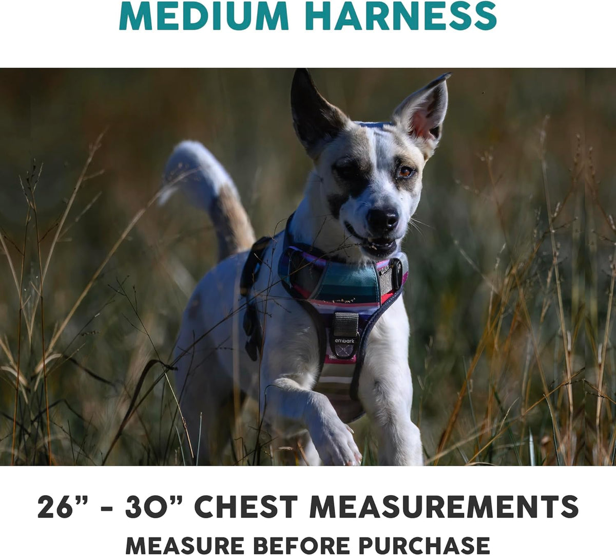 Embark Adventure Dog Harness, Reflective Trim No Pull Harness for Medium Sized Dog - Military Grade
