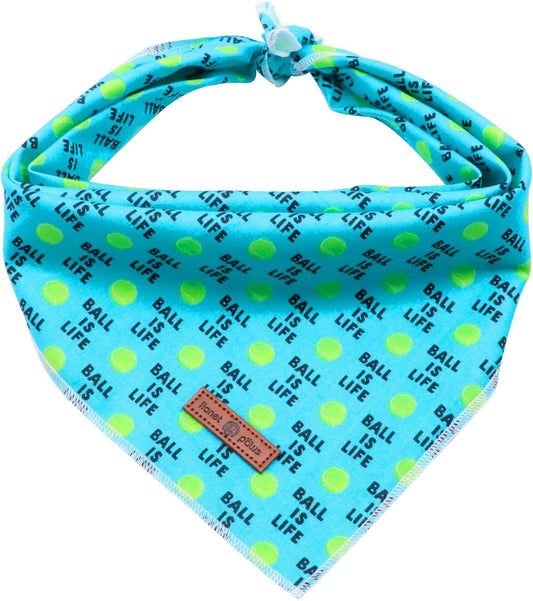 Lionet Paws Dog Bandana,Fabric Ball Dogs Kerchief for Medium Large Dogs,Dog Cotton Triangle Bibs