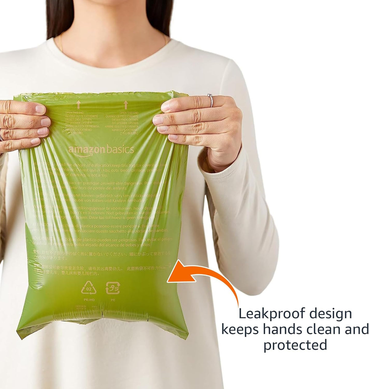 Amazon Basics Dog Poop Bags with Dispenser, 270 Count, Enhanced for Guaranteed Leakproof, Lavender