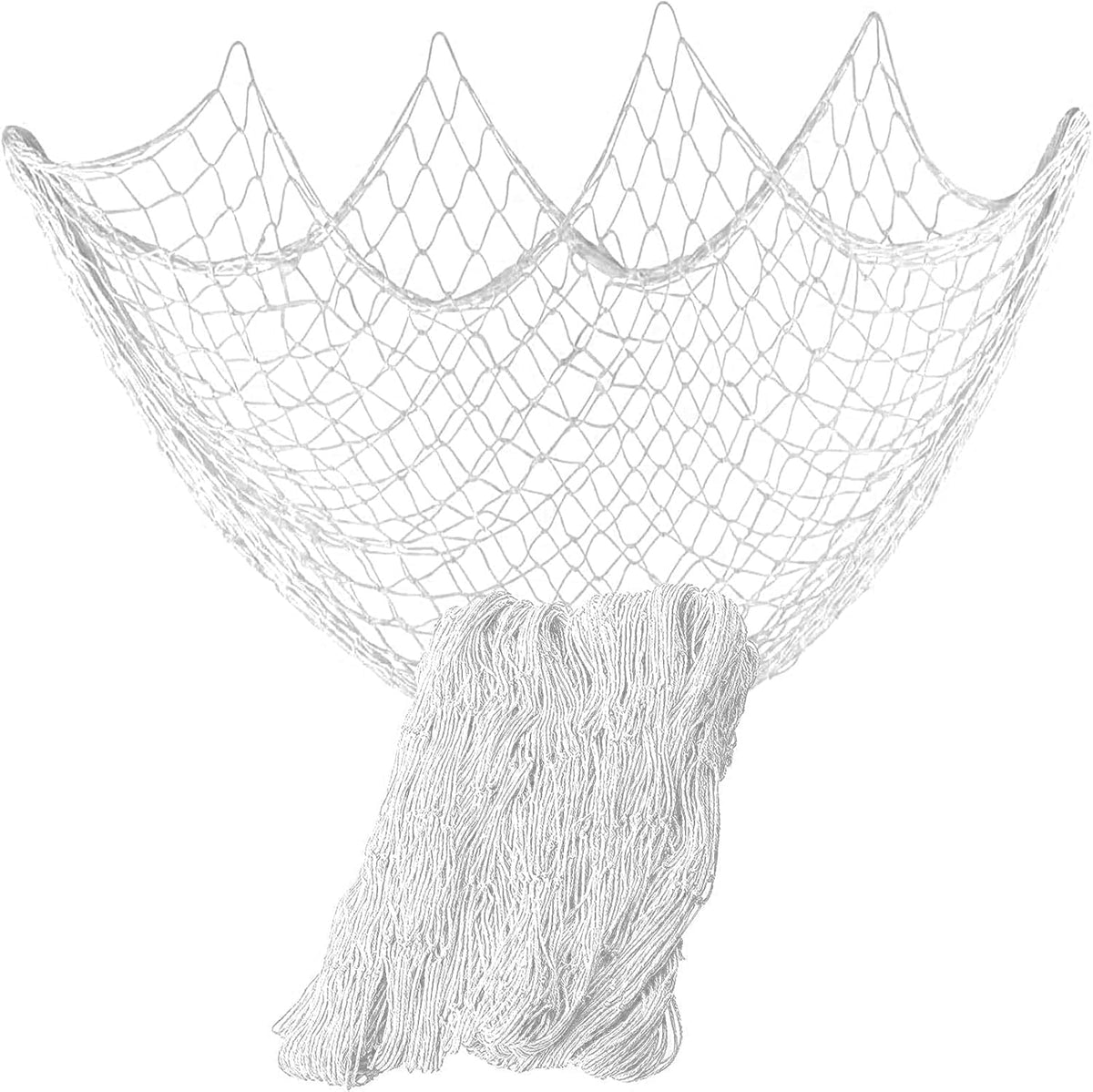 Rosoz Nature Fish Net Wall Decoration with Shells, Ocean Themed Wall Hangings Fishing Net Party
