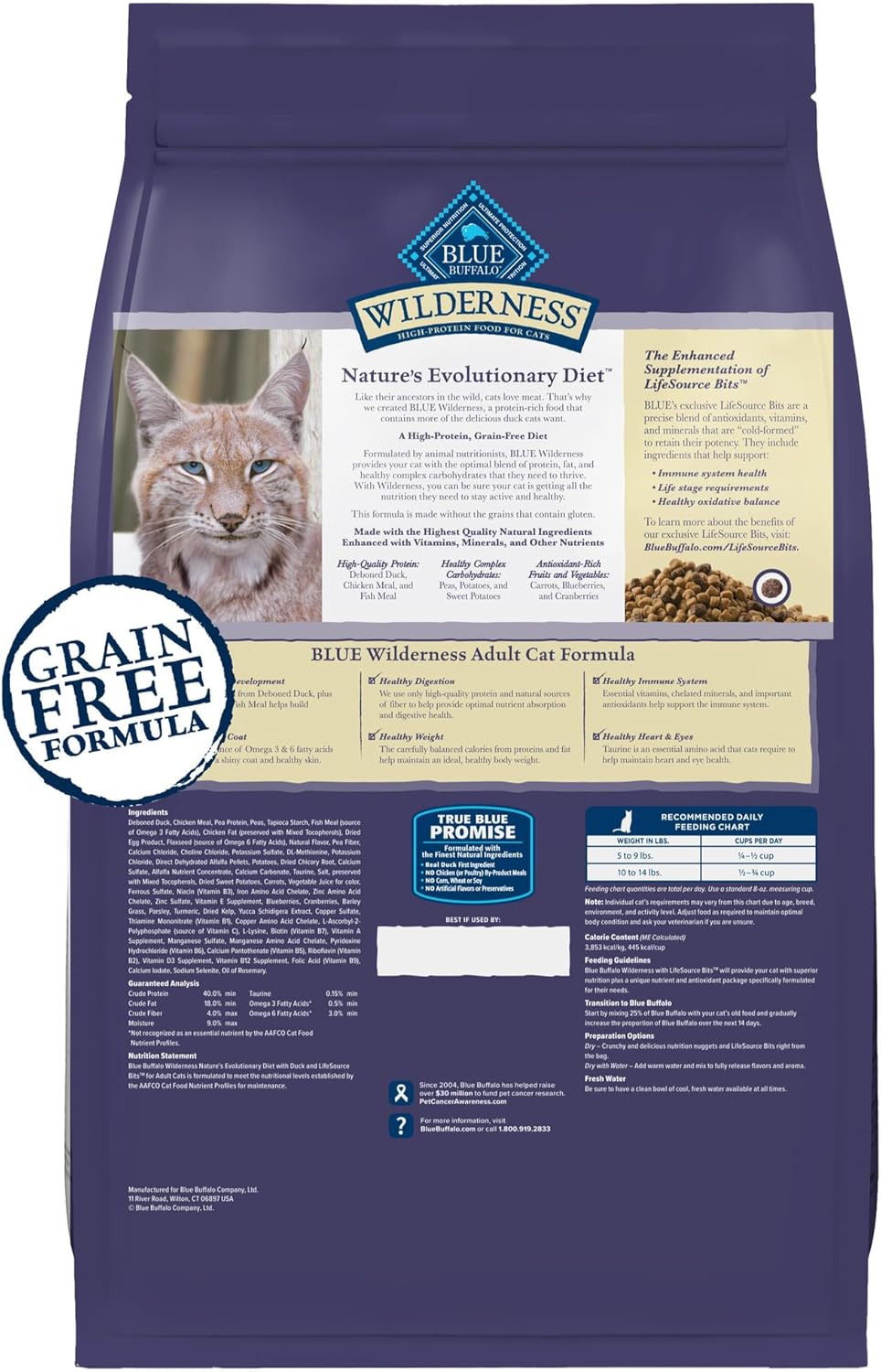 Blue Buffalo Wilderness Nature's Evolutionary Diet High-Protein, Grain-Free Natural Dry Food for