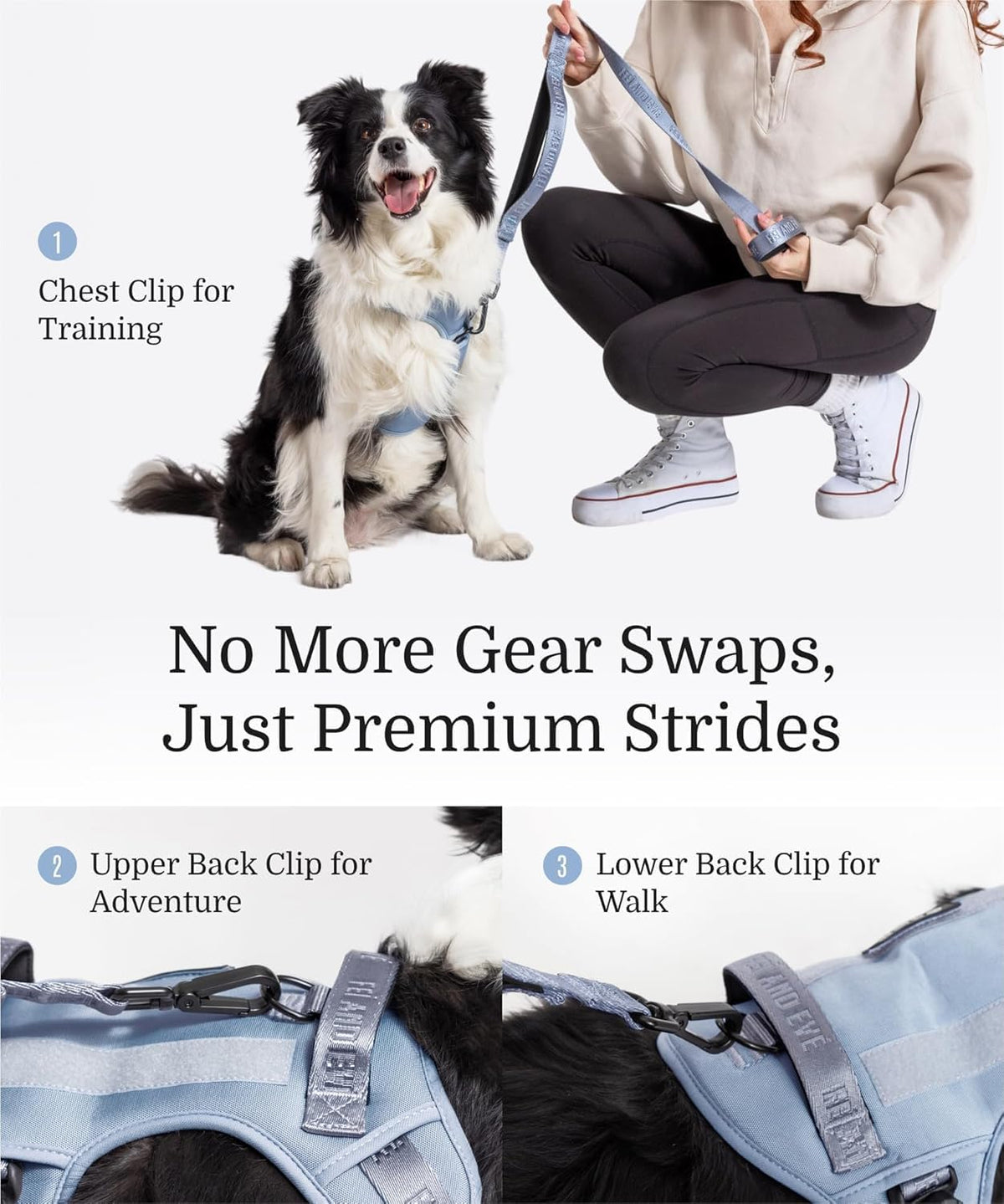 2025 New Edition, Fei & Eve MagEase Dog Harness - 3-Second Magnetic Buckles | 3-Point No-Pull