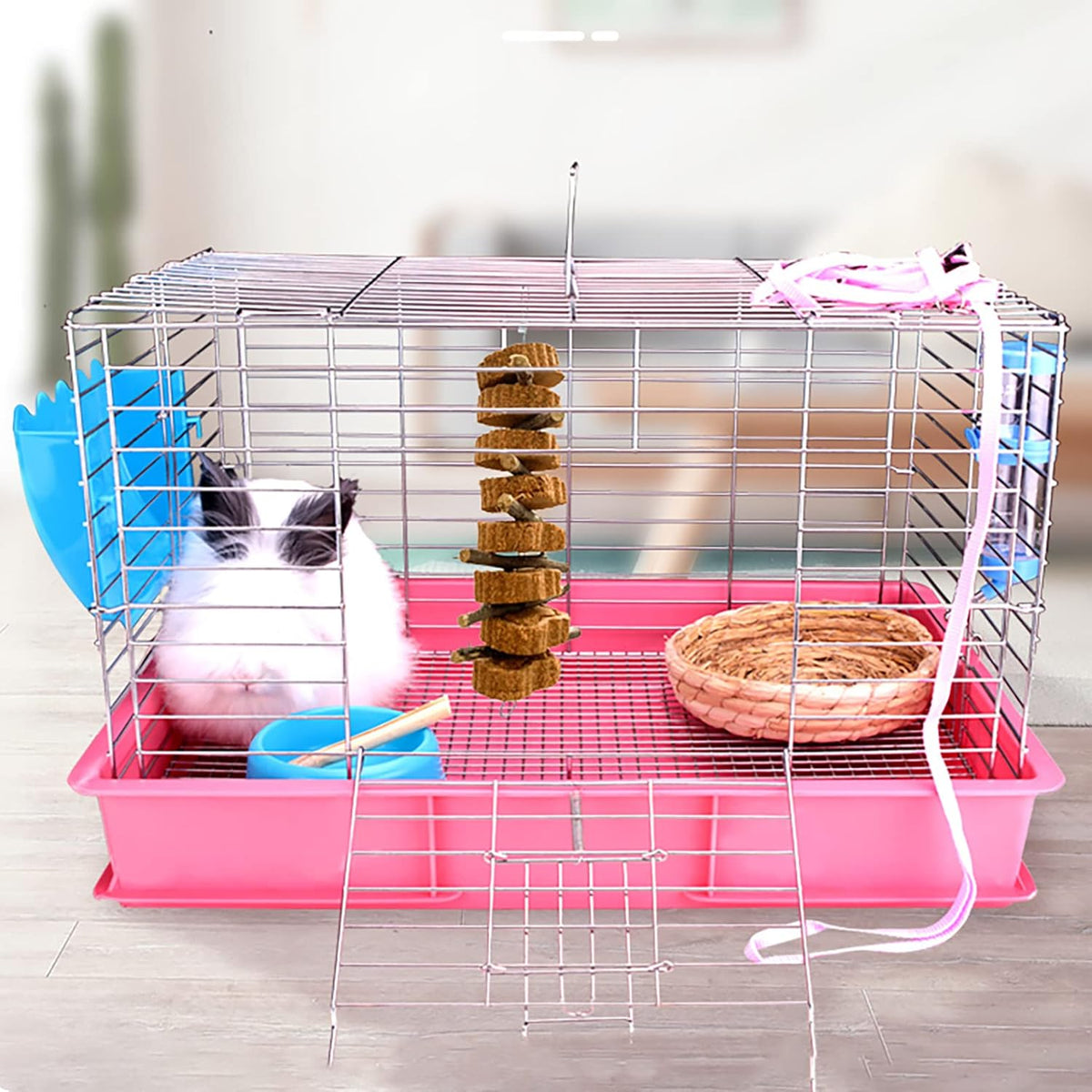 Bunny Carrot Cake Chew Toys,Rabbit Teeth Grinding Hanging Chinchillas Molar Toy Improve Dental
