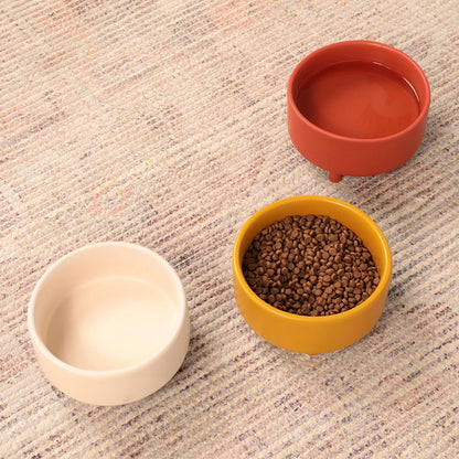 Waggo Uplift Ceramic Dog Bowl for Small Medium and Large Breeds - Heavyweight and Durable Pet Food