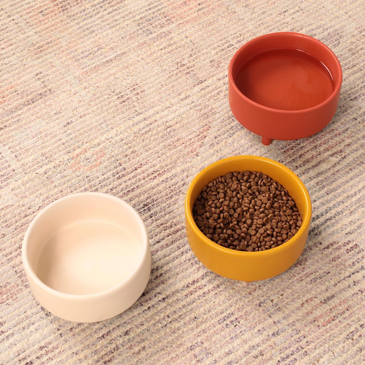 Waggo Uplift Ceramic Dog Bowl for Small Medium and Large Breeds - Heavyweight and Durable Pet Food