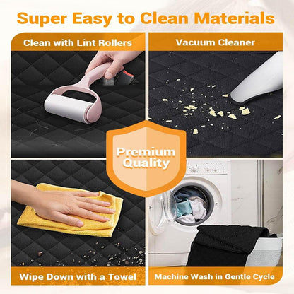 Dog Car Seat Cover for Back Seat, Hard Bottom Back Seat Extender for Dogs, Holds 420lbs, Waterproof