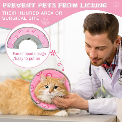 Cat Cone Collar Soft to Stop Licking After Surgery Cat Recovery Collar for Small Large Cats