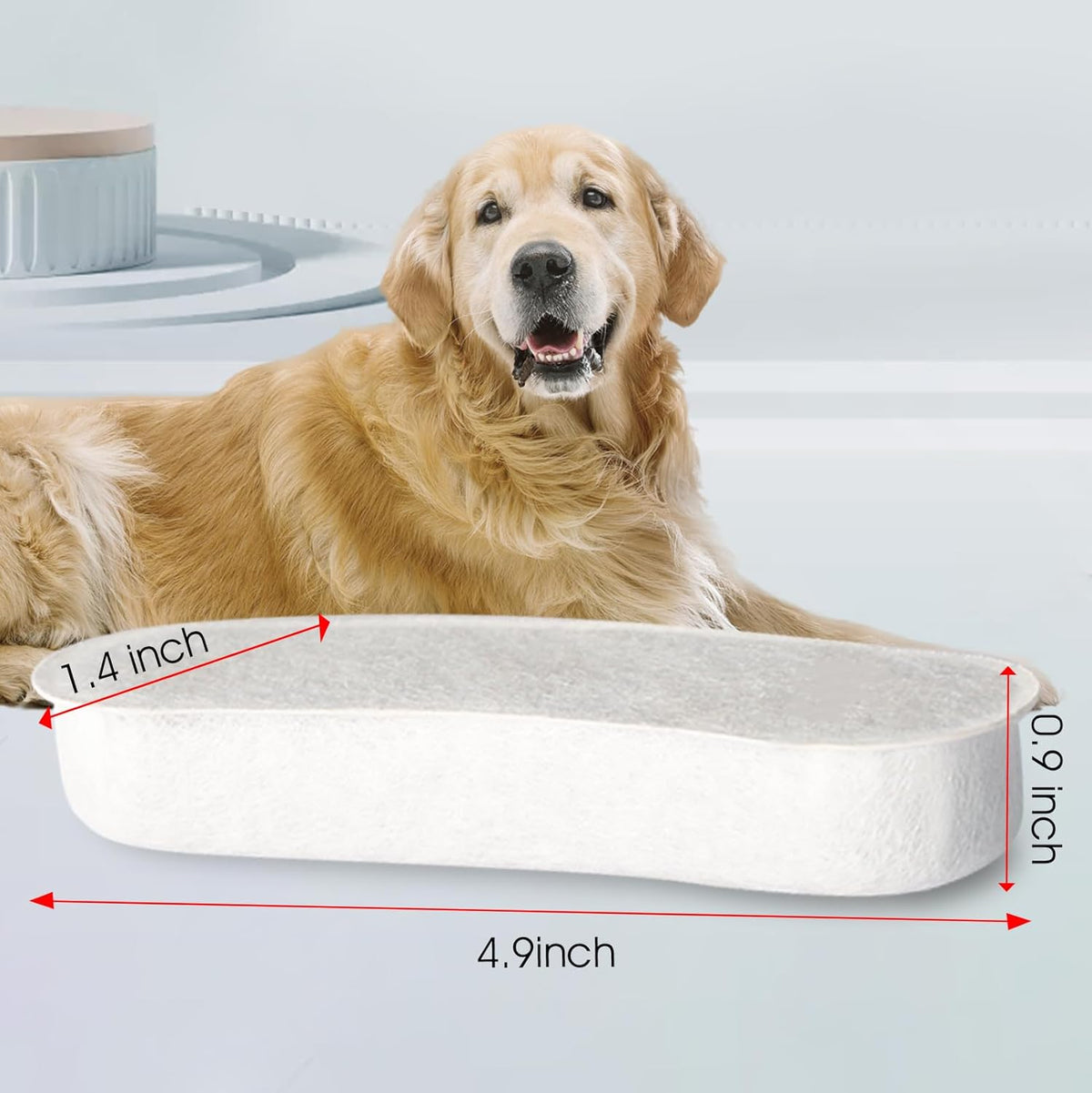 Dog Water Fountains by WOPET, 4 Pcs Pet Water Fountain Filters for W600 Dog Fountain, Large Dog