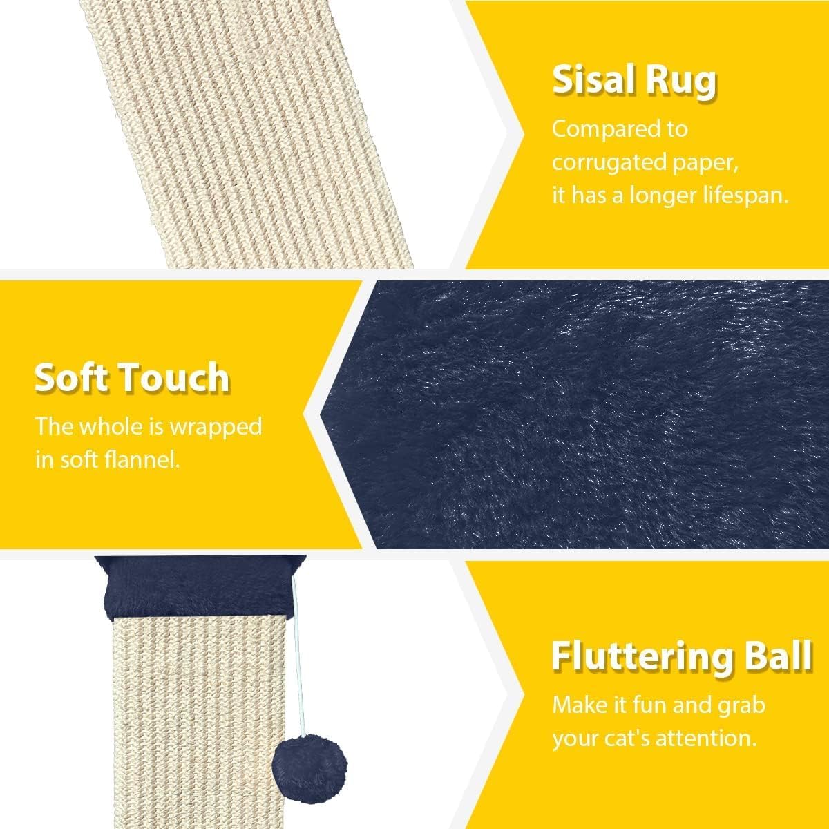AGYM Cat Scratching Post, 32 Inch Cat Scratch Post for Cats and Kittens, Protect Your Furniture and