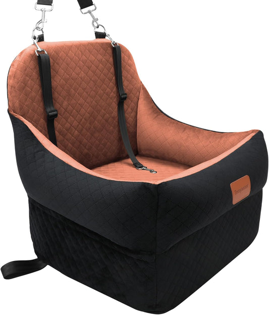 Dog Booster Car Seat for Small/Medium Dogs up to 30 lbs,Interior 7 Inches Elevated Pet Booster
