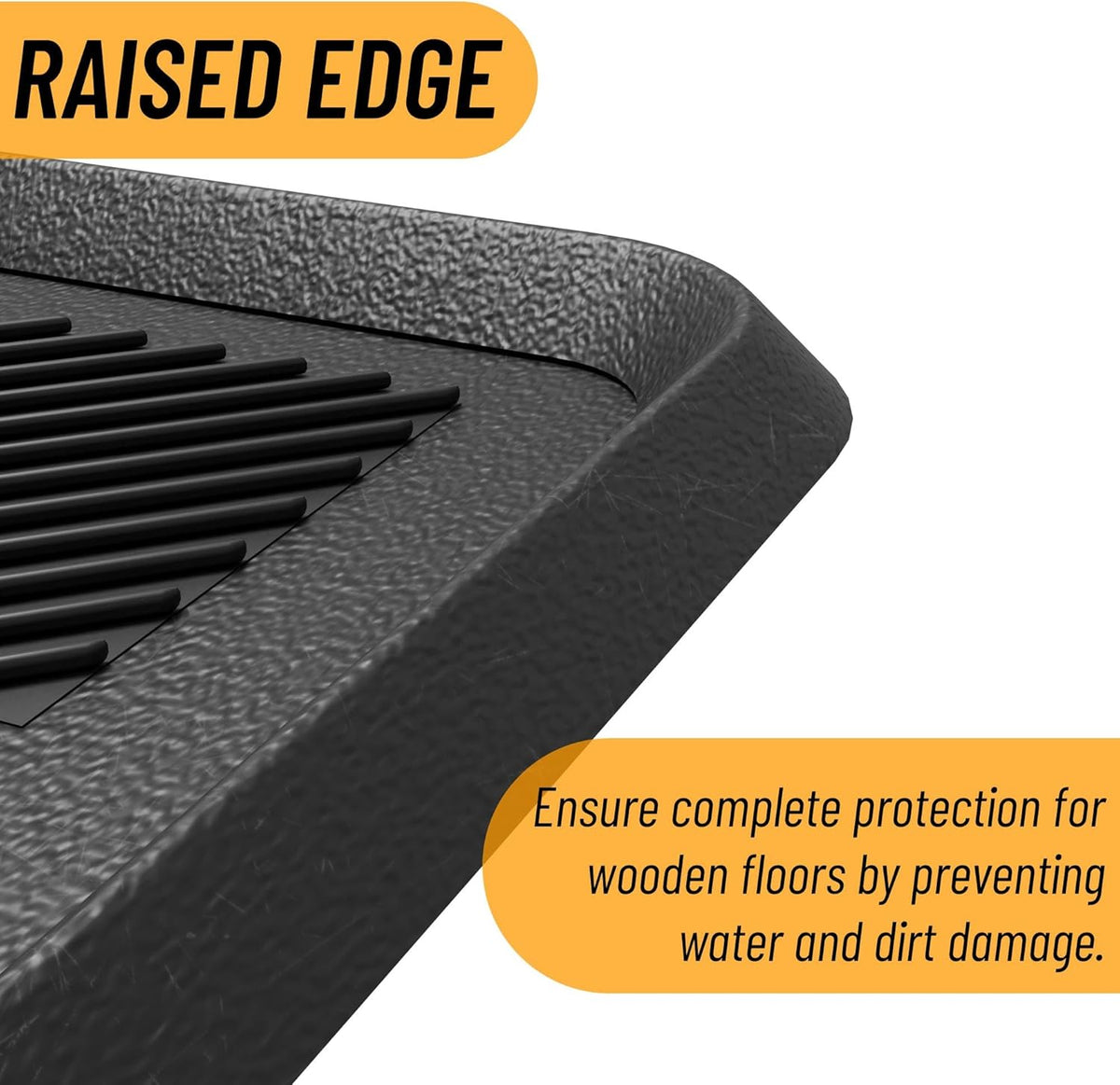 Indoor/Outdoor Hose-Wash Lines Design Non-Slip Rubber 16" x 32" Modern Entryway Mat for Entryway