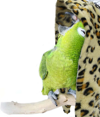 SIMENA Bird Blanket for Cage, Corner Fleece Bed for Birds, Cozy Bird Warmer, Parrot House for Cage