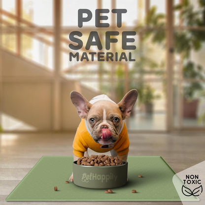 Dog Food Mat - Raised Edges Dogs Mat for Food and Water Prevent Spill, Waterproof Cat Food Mats