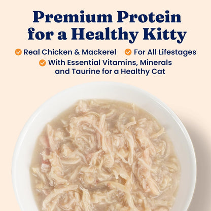 Solid Gold Wet Cat Food Shreds in Gravy - Healthy Canned Cat Food Made w/Real Chicken & Mackerel