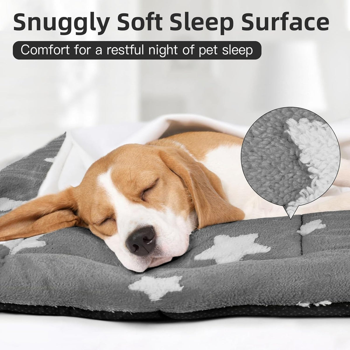 Mora Pets Dog Crate Pad Kennel Dog Bed Mat for Medium Dogs Washable Cute Star Pet Bed for Cage