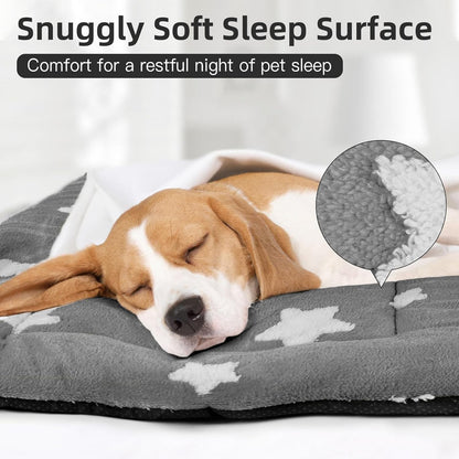 Mora Pets Dog Crate Pad Kennel Dog Bed Mat for Medium Dogs Washable Cute Star Pet Bed for Cage