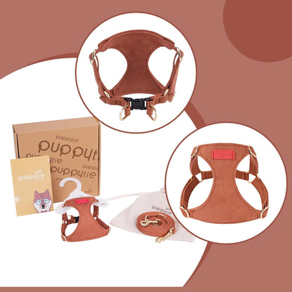 Puppytie No Pull XXS Puppy Harness with Multifunction Dog Leash,Soft Adjustable No Choke Escape