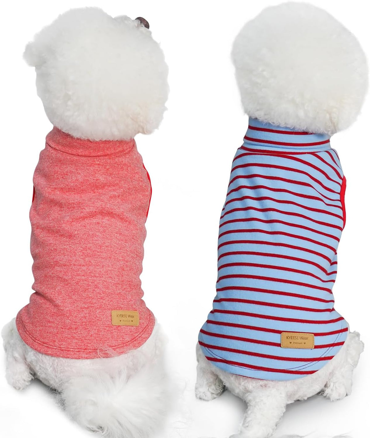 KYEESE 2Pack Dog Sweater Warm Dogs Clothes Stretchy Dachshund Clothes Turtleneck Dog Sweaters for