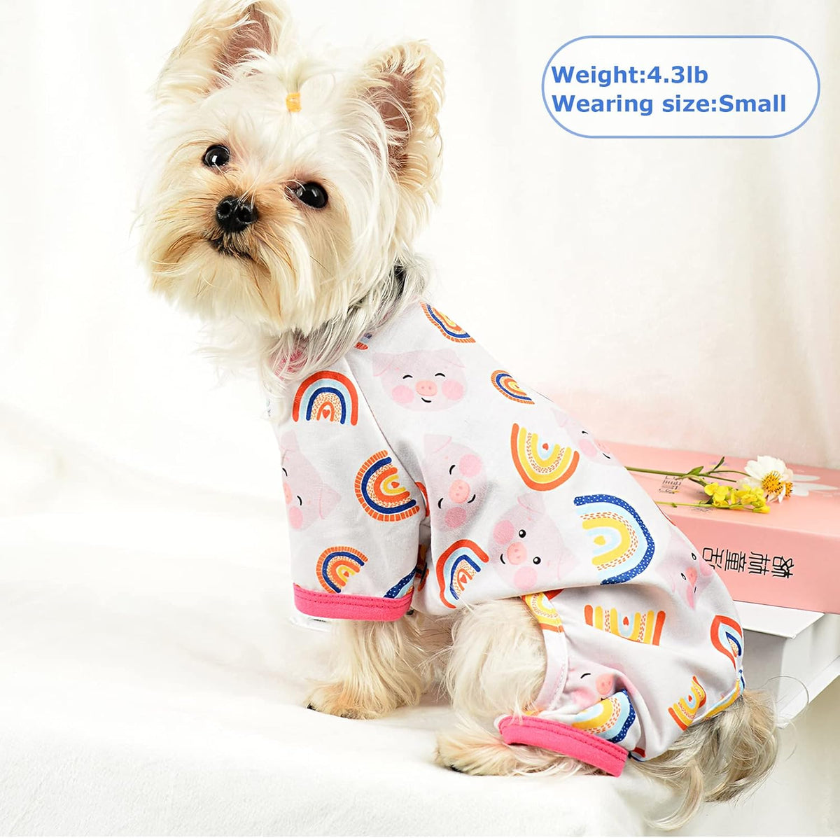 Dog Pajamas Pjs Summer Fall Dog Clothes for Small Dogs Girl - Boy - Medium Size Dogs, Soft Stretchy