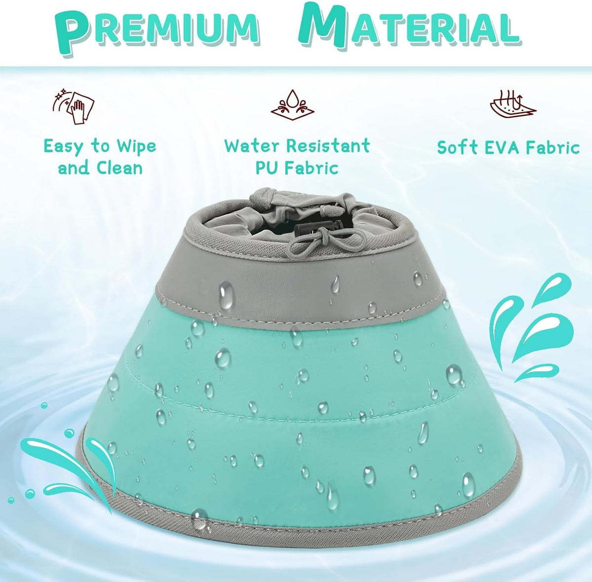 Cat Cone Collar Soft to Stop Licking, Adjustable, Foldable Lightweight Kitten Cones After Surgery