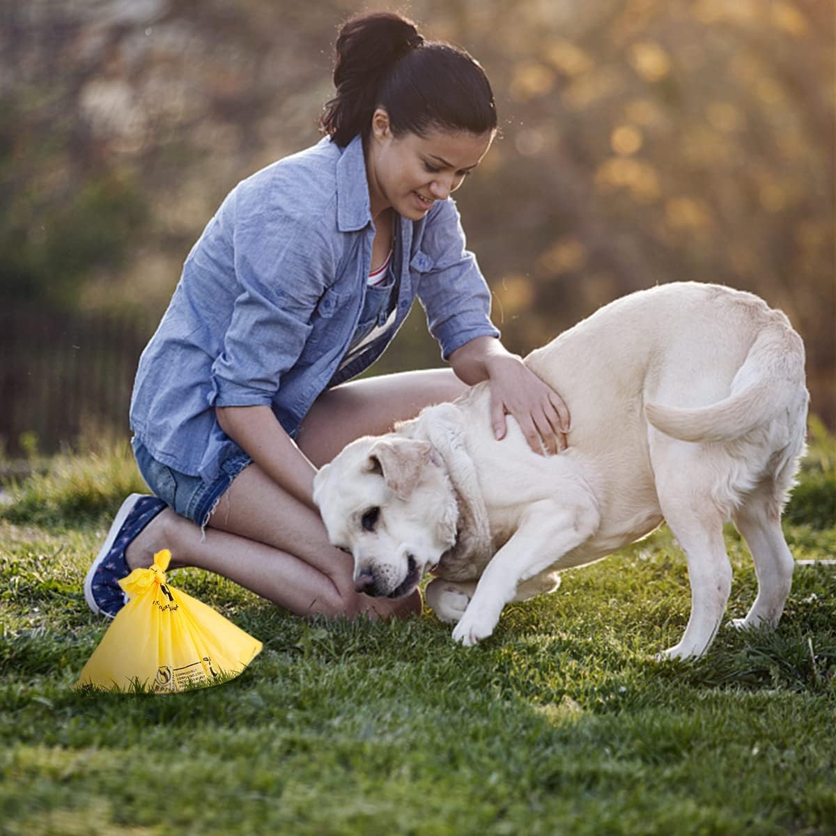 Certified Compostable Dog Poop Bags, 270 Count Landfill Friendly and Leakproof Waste Bags, Easy