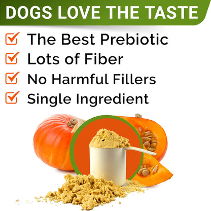STRELLALAB Pumpkin Powder for Dogs - 8oz Powdered High Fiber Supplement and Stool Softener - Upset