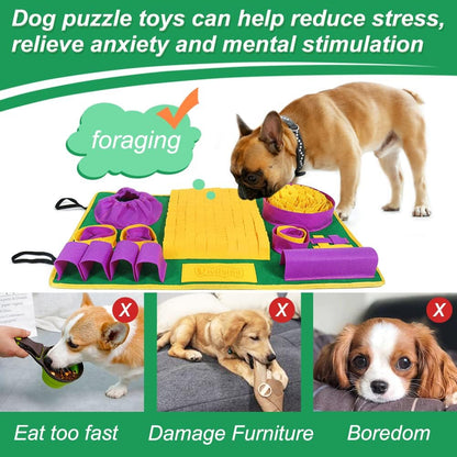 Vivifying Snuffle Mat for Dogs, Interactive Dog Puzzle Toys for Boredom and Mental Stimulation