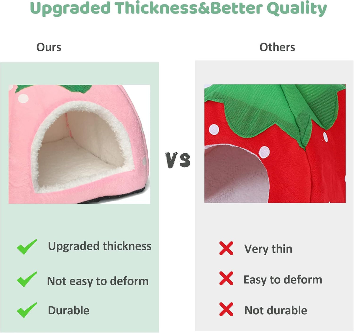 Guinea Pig Hideout Bed Rabbit House Cave Accessories Cozy Hide-Out for Bunny Hedgehog Ferret