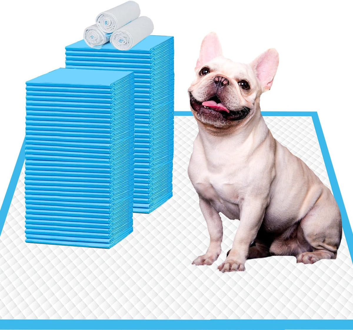 IMMCUTE Puppy Pee Pads 22"x23"-80Count | Dog Pee Training Pads Super Absorbent & Leak-Proof |