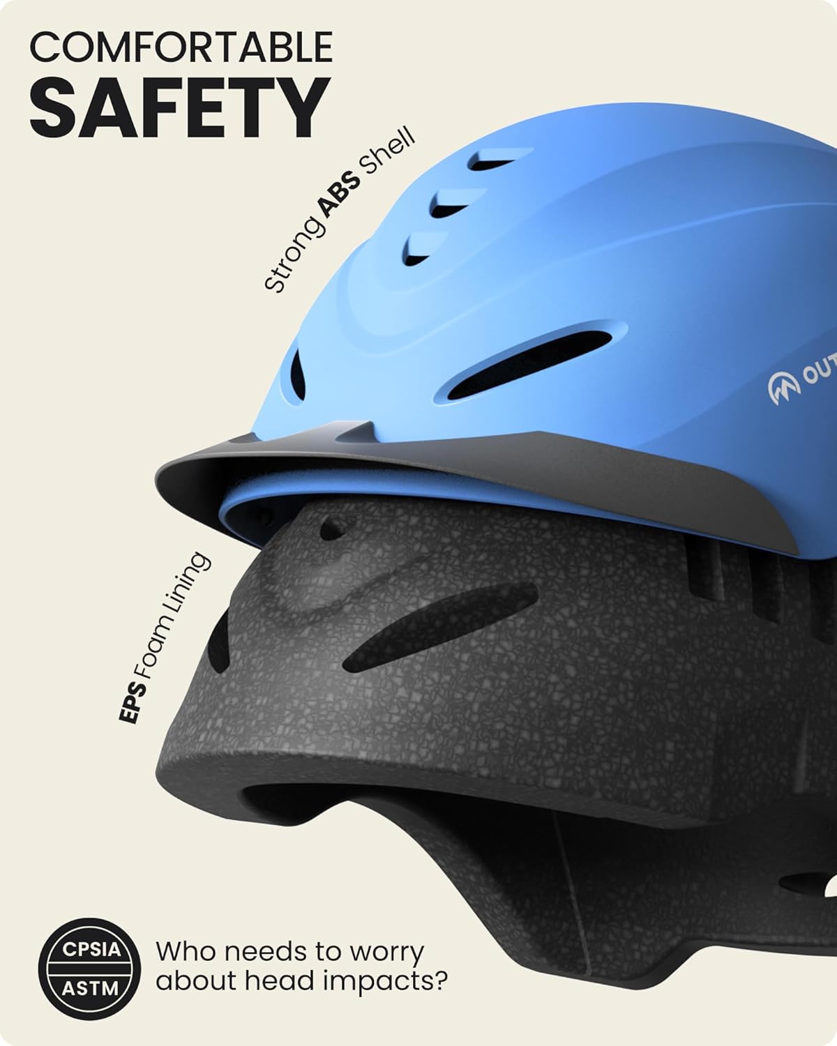 OutdoorMaster Equestrian Helmet, Horse Riding Helmet with Sun Visor and Excellent Ventilation