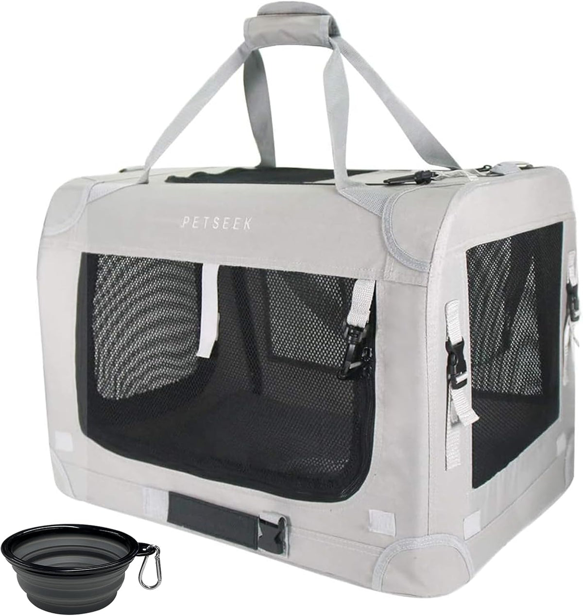 Extra Large Cat Carrier Soft Sided, Portable Small Dog Carrier for 2 Cats, 24"x16.5"x16" Car Travel