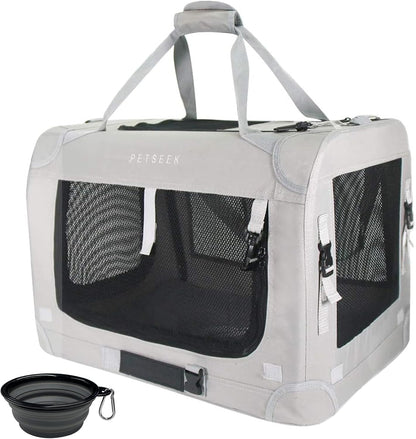 Extra Large Cat Carrier Soft Sided, Portable Small Dog Carrier for 2 Cats, 24"x16.5"x16" Car Travel