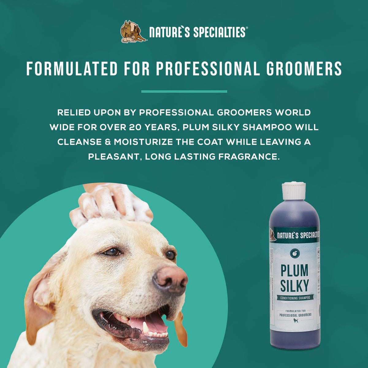 Nature's Specialties Plum Silky Ultra Concentrated Dog Shampoo Conditioner, Makes up to 3 Gallons