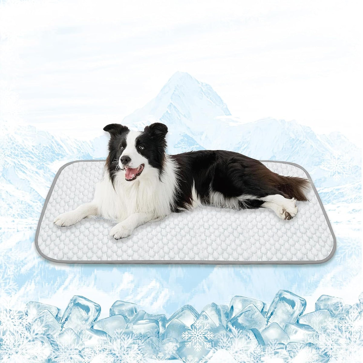 MICROCOSMOS Pet Cooling Mat & Sleeping Pad- Breathable Bubble Surface, EZ Clean. Keep Cooling for
