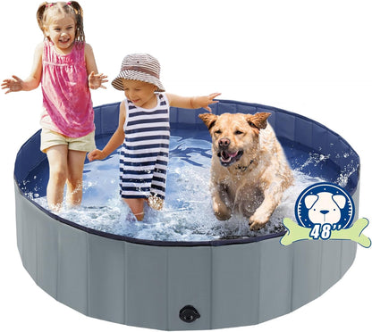 Foldable Dog Bath Swimming Pool Plastic Kiddie Pool Professional Tub Collapsible Grooming Bathtub