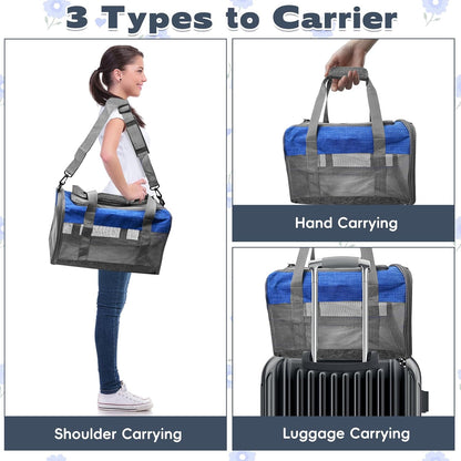 PINVNBY Bunny Carrier for Travel Camping Outdoor, Small Pet Carrier, Guinea Pig Carrier, Breathable