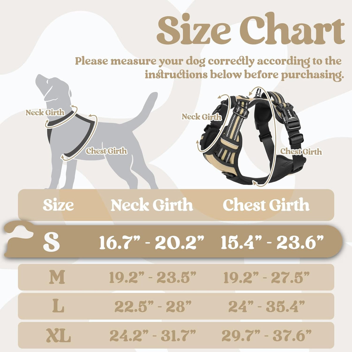 rabbitgoo Dog Harness Small Sized, No Pull Pet Harness with 3 Buckles, Adjustable Soft Padded Vest