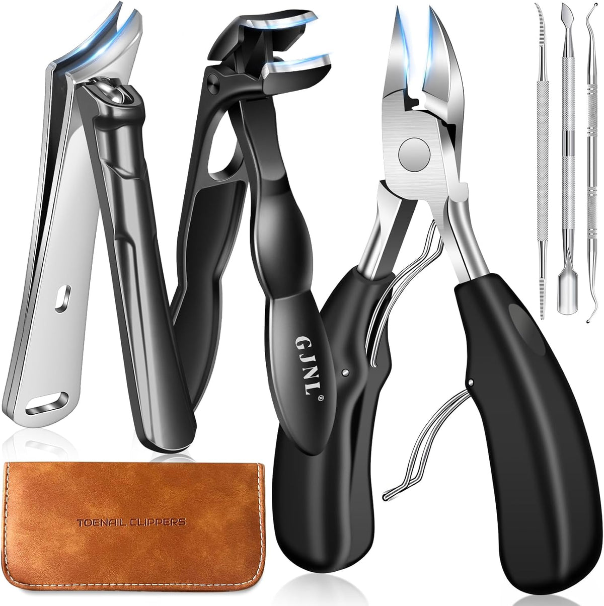 Toenail Clippers for Seniors Ingrown Thick Toenails, 2025 Angled Head Toe Nail Clippers with