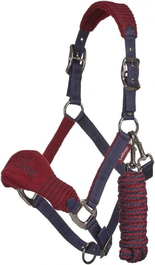 LeMieux Vogue Fleece Headcollar - Halter & Leadrope - Extra Padding, Adjustable at Curb and Poll
