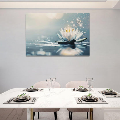 Bathroom Lotus Wall Art Floral Pictures Zen Meditation Wall Decor Yoga Spa Spiritual Canvas Print