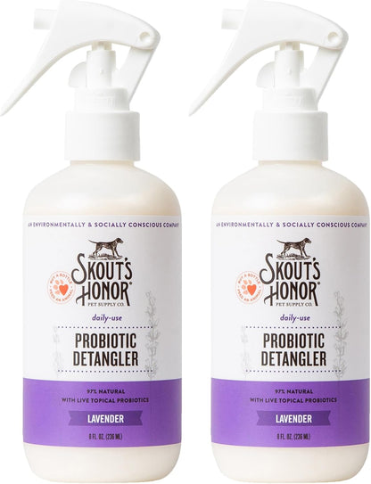 Skout's Honor Pet Detangler Spray - Hydrating & Conditioning with Avocado Oil & Probiotics, 97%