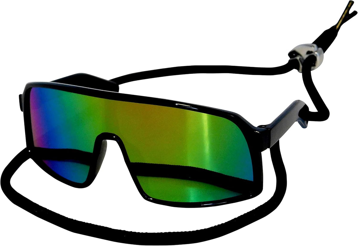 G029 Small Dog Breed 8-18lbs Pet Puppy Cat Sports Turbo Sunglasses (Sport Turbo Black-Rainbow