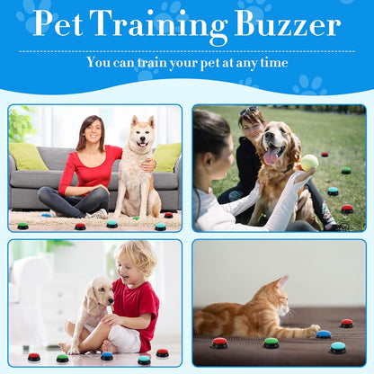 Jerify 16 Pieces Dog Buttons for Communication Voice Recordable Cat Dog Talking Buzzers Set with