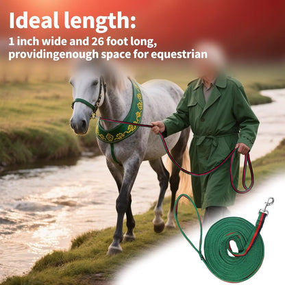 Lunge Line for Horse, Premium Equine Lunge Line with Swivel Bolt Snap for Accurate Equestrian
